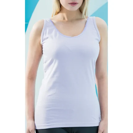 رکابی زنانه یقه گیپور رنگی بلکس