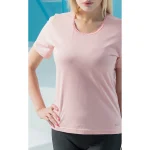 تیشرت زنانه یقه گیپور ساده رنگی بلکس - تصویر 4