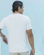 تیشرت يقه گرد سفيد مردانه بلکس