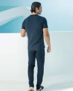 ست مردانه تی شرت جودون دو دگمه و شلوار بلکس