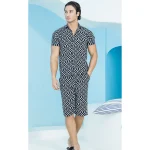 ست مردانه پیراهن و شلوارک طرح سکه مردانه - بلکس