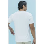 تیشرت يقه گرد سفيد مردانه بلکس - تصویر 2