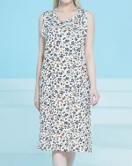 پیراهن آستین حلقه یقه گرد چاپدار بلکس - طرح پلنگی