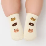 جوراب بچگانه عروسکی خرس کرم استوک دار