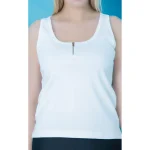 رکابی یقه باز نیم زیپ زنانه