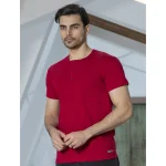 زیرپوش مردانه نیم آستین یقه سه دکمه ساده رنگی