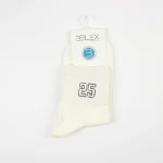 جوراب نیم ساق زنانه بلکس سفید طرح 25