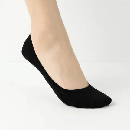 جوراب کالج زنانه مشکی GUOCAI مدال گیاهی