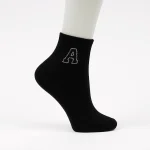 جوراب نیم ساق زنانه بلکس مشکی طرح 1