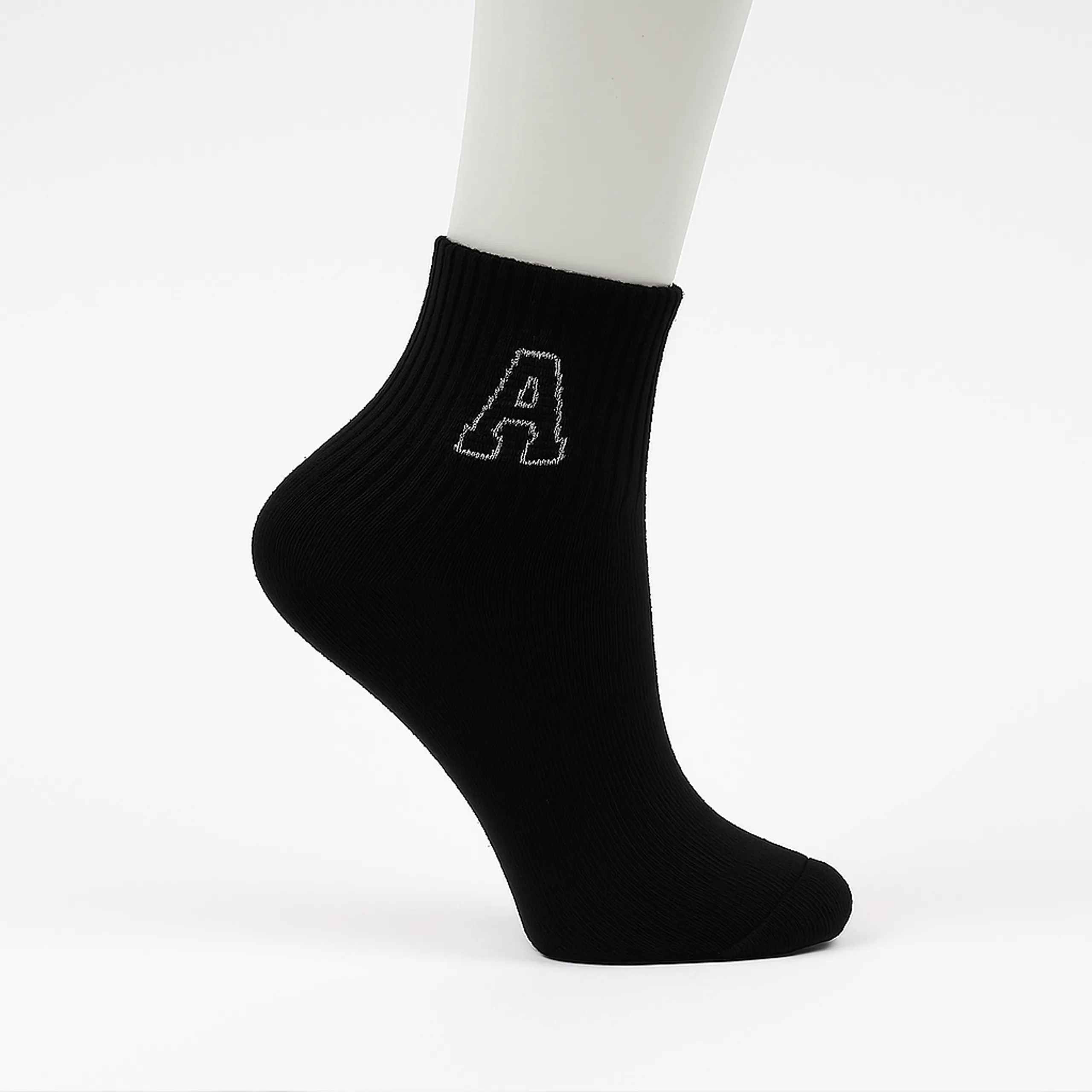 جوراب نیم ساق زنانه بلکس مشکی طرح 1