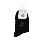 جوراب نیم ساق زنانه بلکس مشکی طرح 1