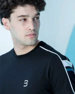 ست مردانه تیشرت تکه دوزی و شلوار پشت دورس