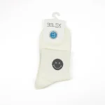 جوراب نیم ساق زنانه بلکس کرم طرح 3