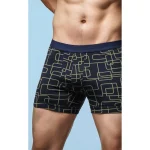 شورت مردانه پادار کش اسپورت چاپدار بلکس - بسته 2 عددی