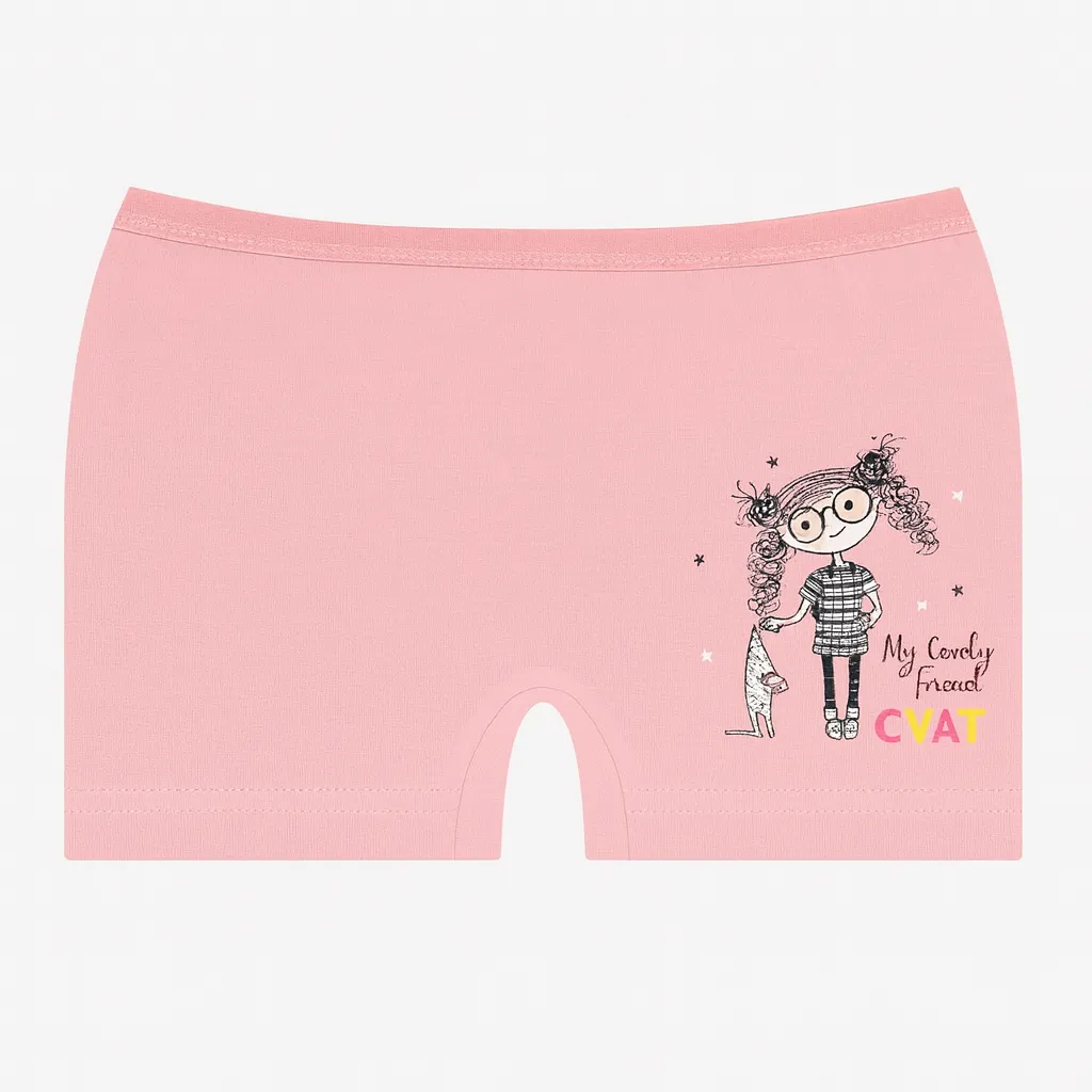 شورت نیم‌پا دخترانه نخ پنبه