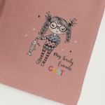 شورت نیم‌ پا دخترانه چاپ‌دار سایز ۵‑۶ سال