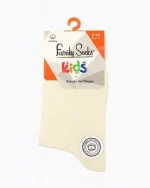 جوراب ساق بلند پسرانه family socks رنگ کرم - تصویر 2