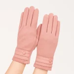 دسکش زنانه فوتر تاچ دار داخل خز دار