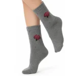 جوراب زنانه پشمی ساق بلند کوکو هانا - طرح 2 - تصویر 3