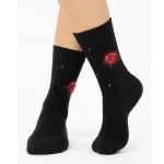 جوراب زنانه پشمی ساق بلند کوکو هانا - طرح 2 - تصویر 5