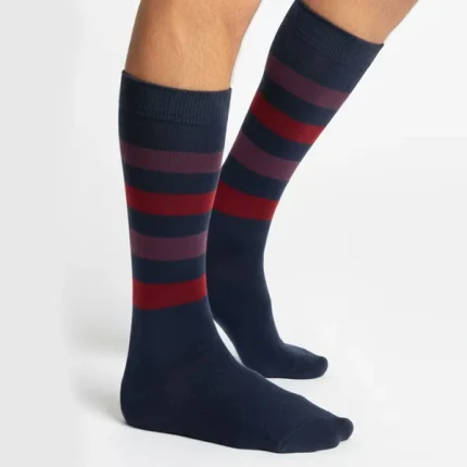 جوراب مردانه ساقدار طرح راه‌راه کلونت – نخی، بادوام و مناسب استفاده روزمره