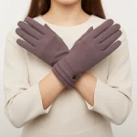 دسکش زنانه فوتر تاچ دار داخل خز دار