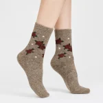 جوراب زنانه پشمی ساق بلند کوکو هانا - طرح 3 - تصویر 2