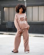 ست بلوز و شلوار بگ چاپ PARIS مدل یونیسکس