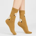 جوراب زنانه پشمی ساق بلند کوکو هانا - طرح 3