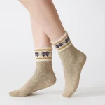 جوراب زنانه پشمی ساق بلند کوکو هانا