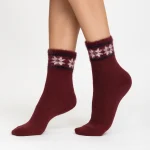 جوراب زنانه پشمی ساق بلند کوکو هانا