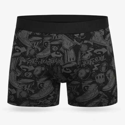 شورت مردانه پادار کش ژاکارد اسپورت طرح کفش - بسته 2 عددی