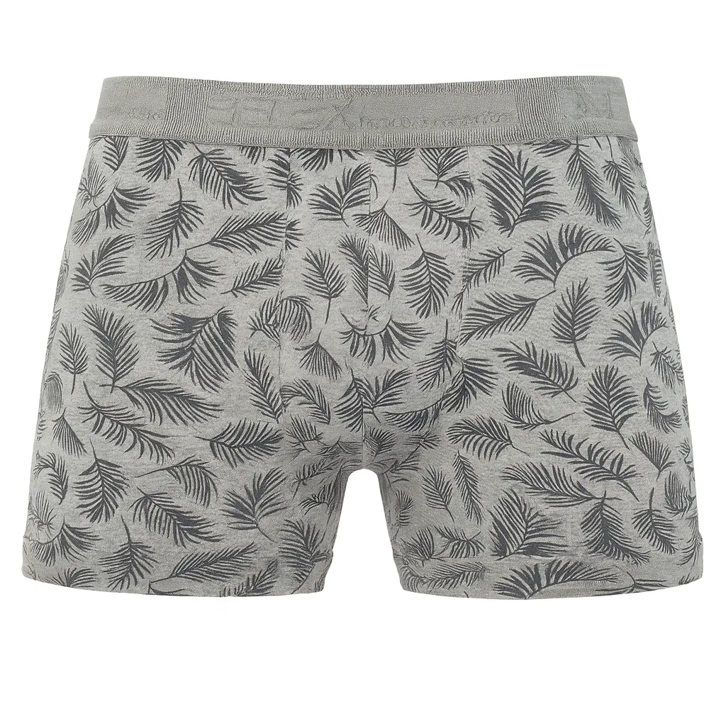 شورت مردانه پادار کش ژاکارد اسپورت طرح برگ - بسته 2 عددی