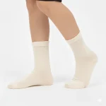 جوراب ساق بلند پسرانه family socks رنگ کرم