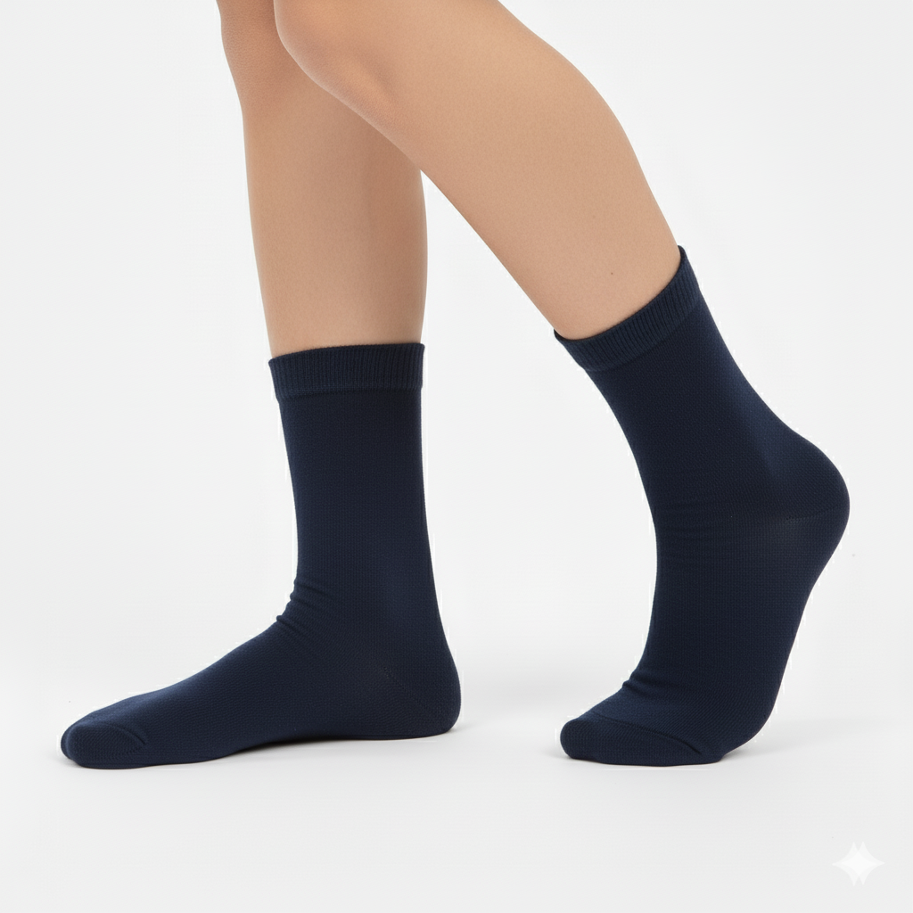 جوراب ساق بلند پسرانه family socks رنگ سرمه ای