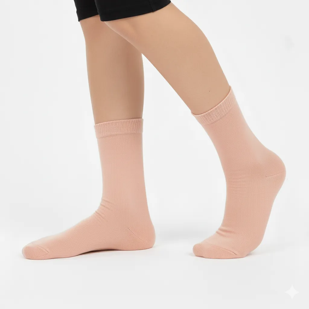 جوراب ساق بلند پسرانه family socks رنگ کالباسی