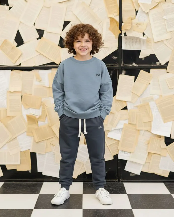 ست بچگانه دورس و شلوار اسلش طوسی