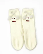 جوراب پشمی دخترانه مدل عروسکی فانتزی