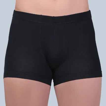 شورت پادار مردانه کمرکش لیفه‌ای ساده مشکی (بسته ۲ عددی)