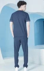 ست مردانه تیشرت جیبدار مغزی دوزی شده و شلوار - بلکس - تصویر 2