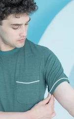 ست مردانه تیشرت جیبدار مغزی دوزی شده و شلوار - بلکس - تصویر 3