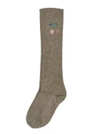 جوراب بچه‌گانه تا زیر زانو طرح گیلاس