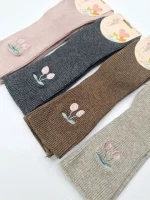 جوراب بچه‌گانه تا زیر زانو طرح گیلاس