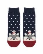 جوراب طرح کریسمس پشمی زنانه و مردانه کوکو مدل زمستانی