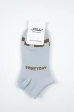 جوراب فانتزی زنانه نخی JINU2 طرح قلب و گل | مناسب سایز 36 تا 40