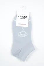 جوراب فانتزی زنانه نخی JINU2 طرح قلب و گل | مناسب سایز 36 تا 40