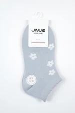 جوراب فانتزی زنانه نخی JINU2 طرح قلب و گل | مناسب سایز 36 تا 40