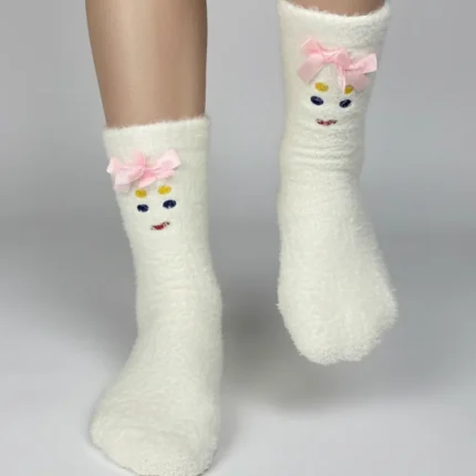 جوراب پشمی دخترانه مدل عروسکی فانتزی