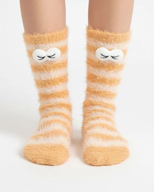 جوراب فانتزی چشم دار ساق بلند