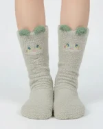 جوراب عروسکی زمستانی گوش‌دار تدی - تصویر 2